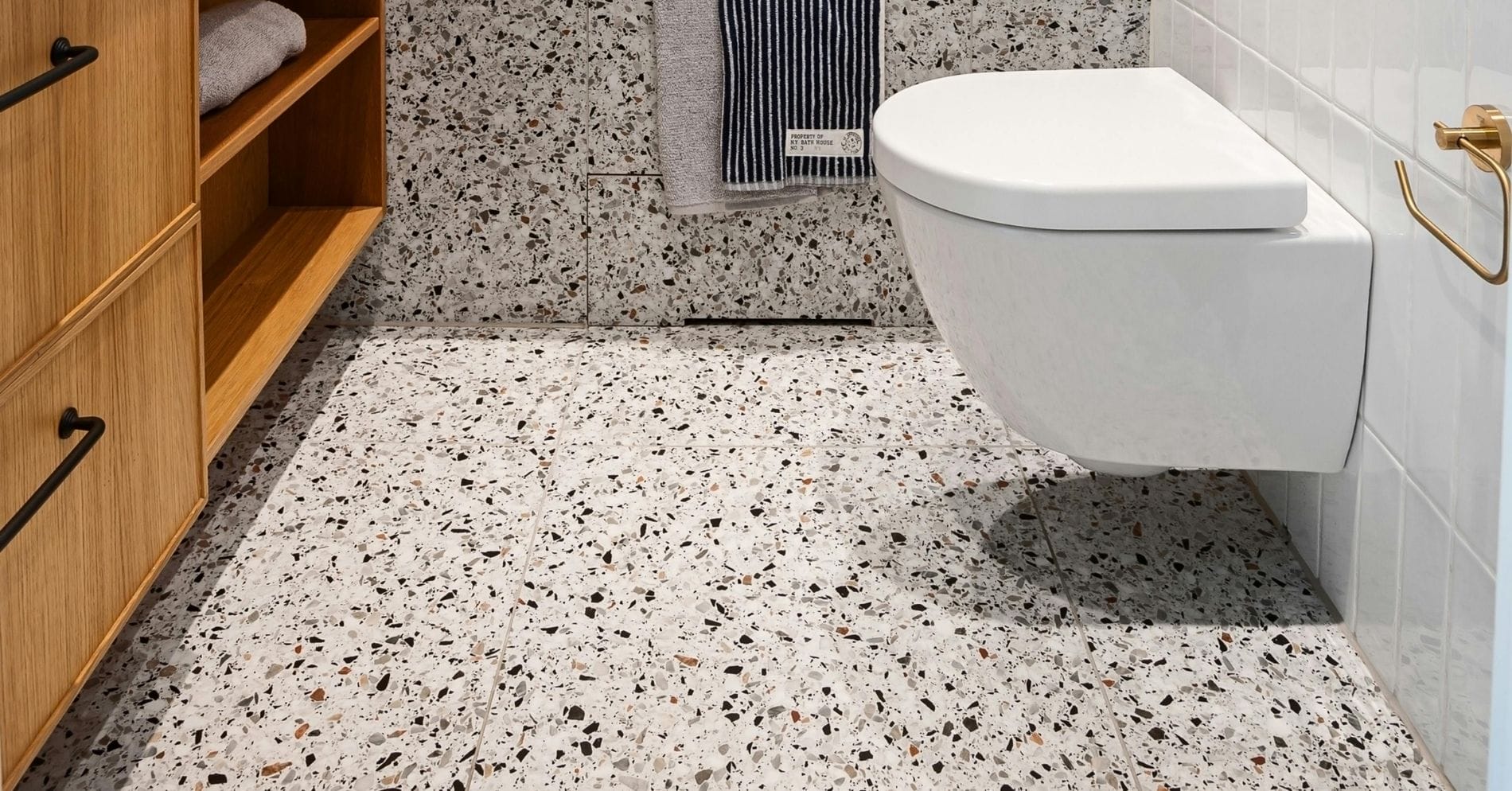 Bathroom floor pattern